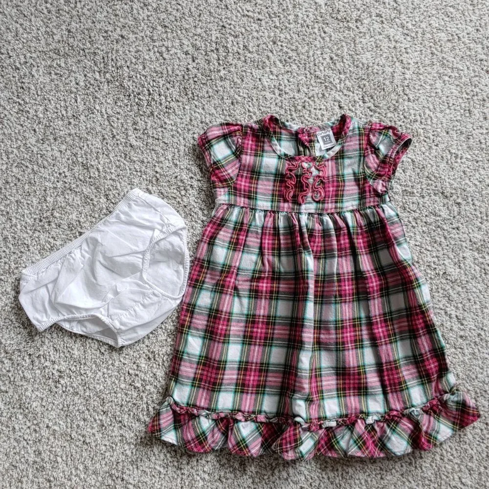 Carter's plaid dress size 12m